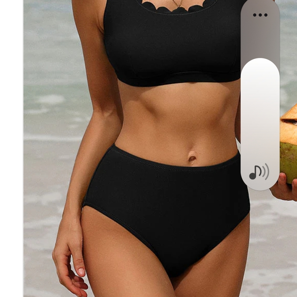 Classic Black Scallop Bikini Set